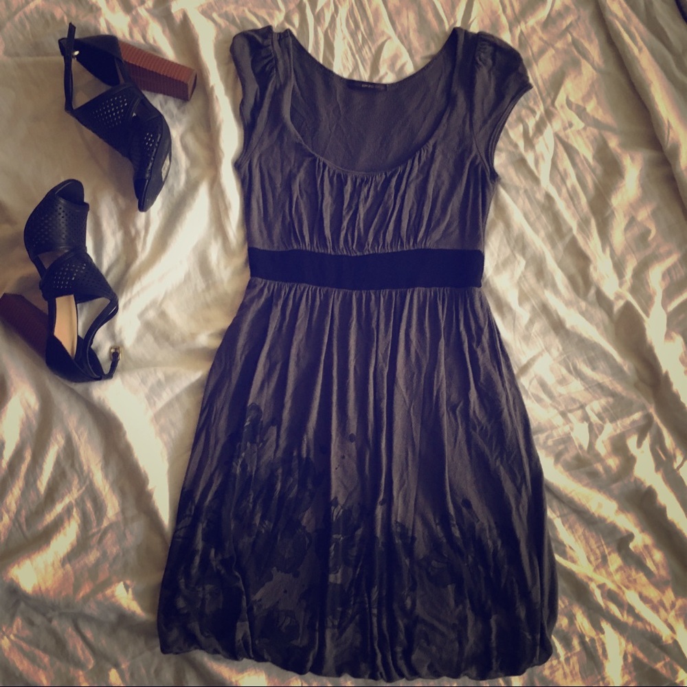 Grey and black dress